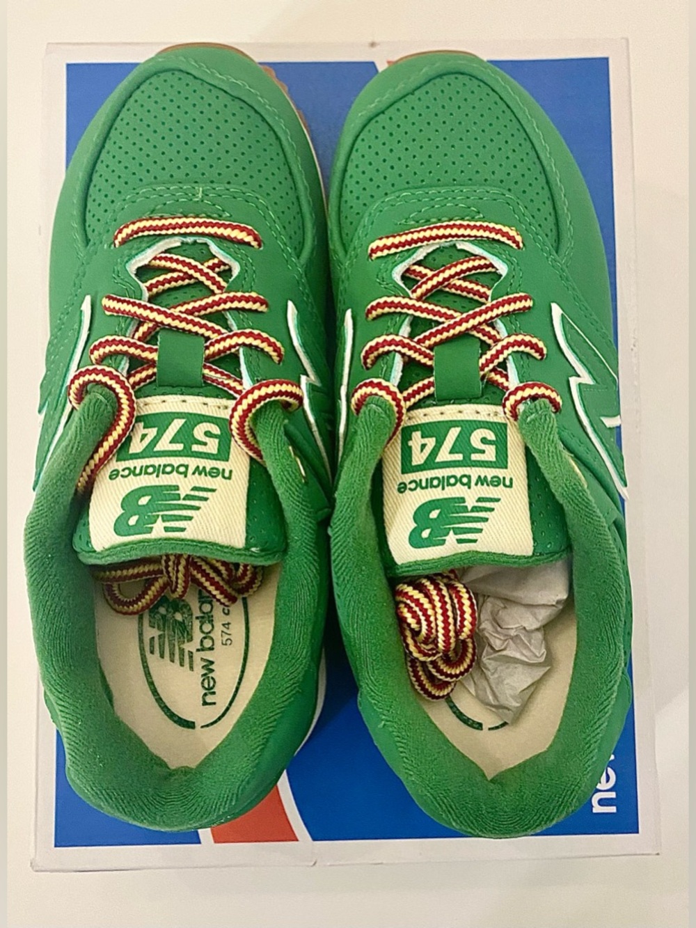New Balance Kids' Green Athletic Sneakers - Picture 4 of 5